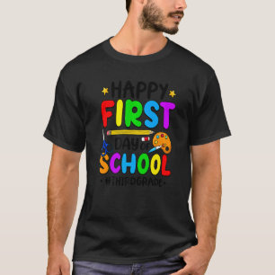 Camiseta Feliz Primer Día De La Escuela Maestra De Triple G