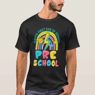 Camiseta Feliz Primer Día De La Escuela Preescolar De Vuelt