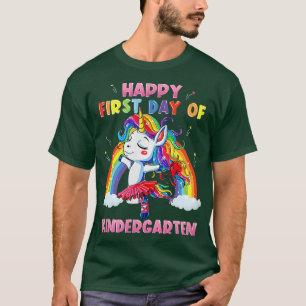 Camiseta Feliz Primer Día De La Escuela Universitaria Unico