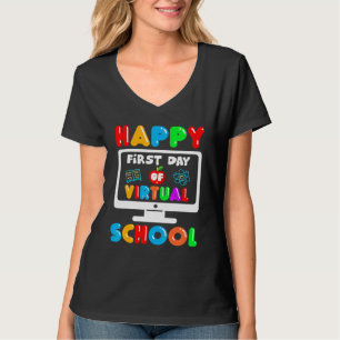 Camiseta Feliz Primer Día De La Escuela Virtual