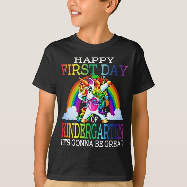Camiseta Feliz Primer Día De La Guardería (Anverso)