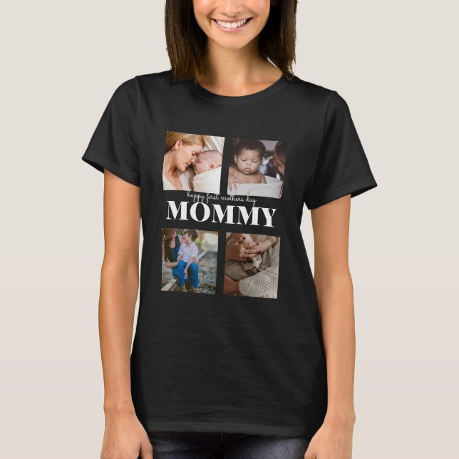 Camiseta Feliz primer día de las madres hermoso collage de  (Anverso)