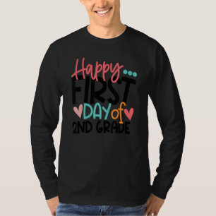Camiseta Feliz Primer Día De Los Niños Maestros De Segundo 
