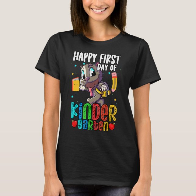 Camiseta Feliz Primer Día De Los Niños Perros De La Guarder (Anverso)