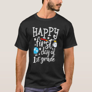 Camiseta Feliz Primer Día De Maestra De 1er Grado Padre Est