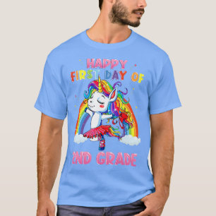 Camiseta Feliz Primer Día De Maestra De Segundo Grado Y Est
