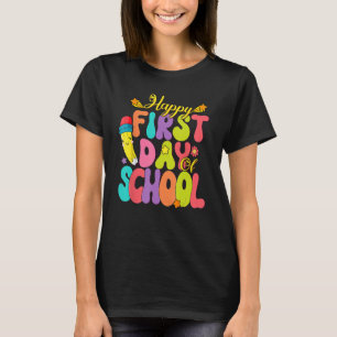 Camiseta Feliz Primer Día De Maestros Escolares Mujeres Est