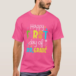 Camiseta Feliz Primer Día De Niños De 3er Grado Maestro Est
