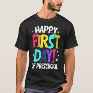 Camiseta Feliz Primer Día De Niños De Preescolar De Vuelta 