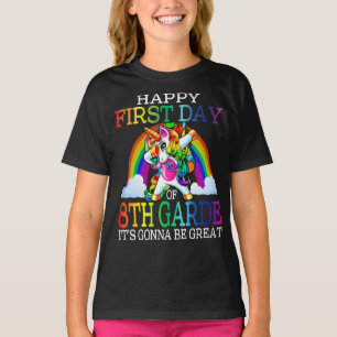 Camiseta Feliz Primer Día De Octavo Grado