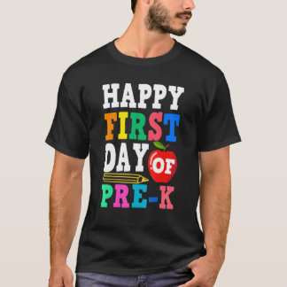 Camiseta Feliz Primer Día De Pre K Regreso A La Escuela Mae