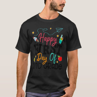 Camiseta Feliz Primer Día De Segundo Grado Maestro De Regre