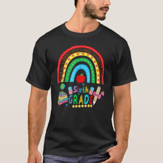 Camiseta Feliz Primer Día De Sexto Grado De Arcoiris De Vue