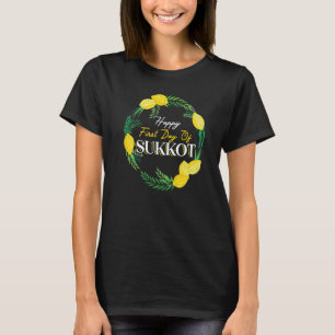 Camiseta Feliz Primer Día De Sukkot Lulav Palma Israelita