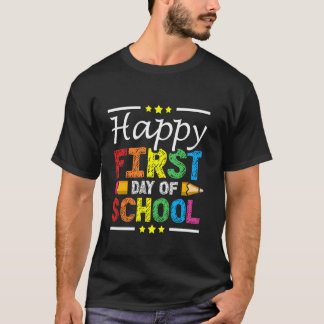 Camiseta Feliz Primer Día Del Colegio A Niños