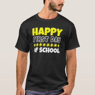 Camiseta Feliz Primer Día Del Colegio De Vuelta A La Aplica