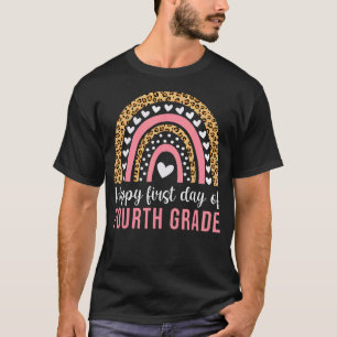 Camiseta Feliz Primer Día Del Colegio Hola Boho De Cuarto G