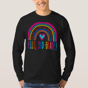 Camiseta Feliz Primer Día Del Colegio Hola Profesor De 3er 