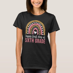 Camiseta Feliz Primer Día Del Colegio Hola Sexto Grado Boho
