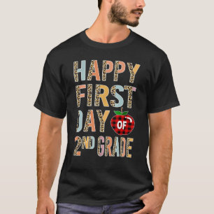 Camiseta Feliz Primer Día Del Colegio Segundo Grado De Leop