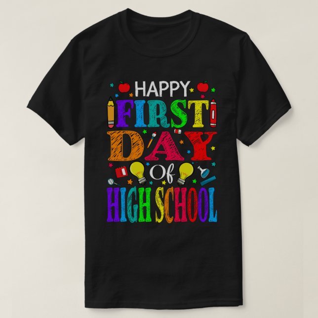 Camiseta Feliz Primer Día Del Estudiante De Secundaria (Diseño del anverso)