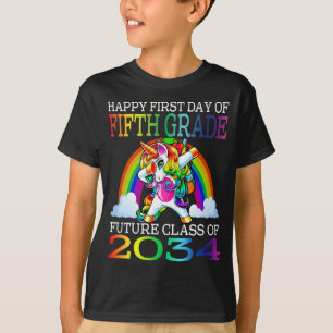 Camiseta Feliz Primer Día Del Futuro De Quinto Grado