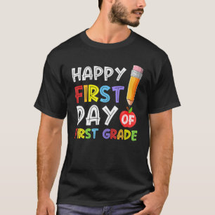 Camiseta Feliz Primer Día Del Lápiz De Primer Grado Apple B