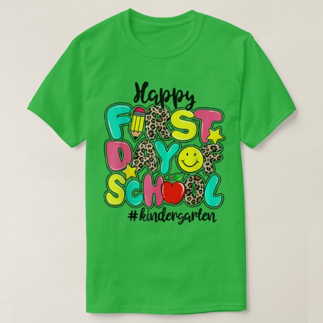 Camiseta Feliz Primer Día Del Profesor De Jardín De Niños D (Diseño del anverso)