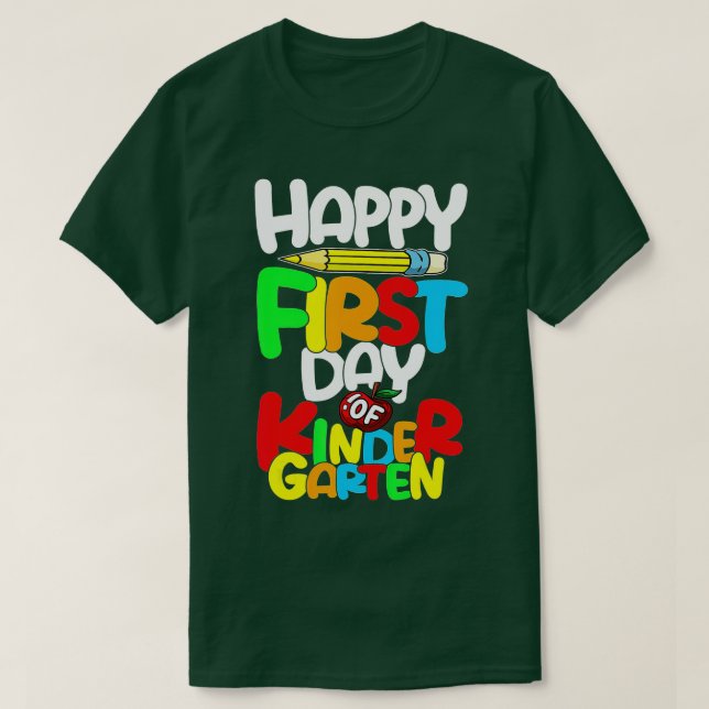 Camiseta Feliz Primer Día Del Profesor De Jardín De Niños D (Diseño del anverso)