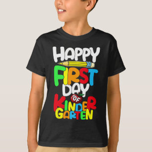 Camiseta Feliz Primer Día Del Profesor De Jardín De Niños D