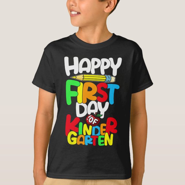Camiseta Feliz Primer Día Del Profesor De Jardín De Niños D (Anverso)