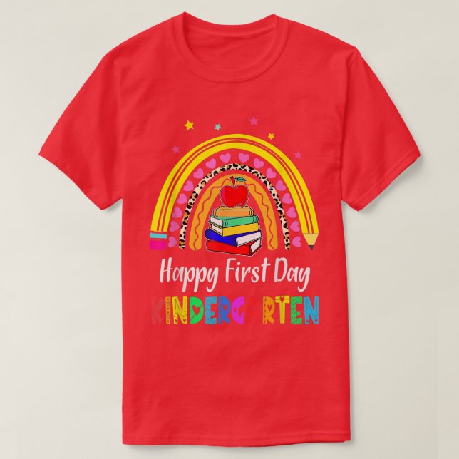 Camiseta Feliz Primer Día Del Profesor De Jardín De Niños D (Diseño del anverso)