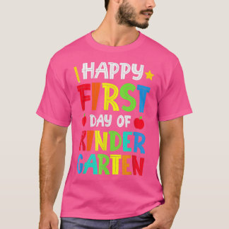 Camiseta Feliz Primer Día Del Profesor De Jardín De Niños D