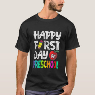 Camiseta Feliz Primer Día Del Profesor De La Escuela De Pre