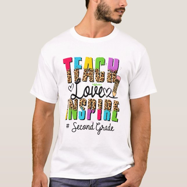 Camiseta Feliz Primer Día Del Profesor De Segundo Grado Lov (Anverso)
