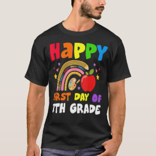 Camiseta Feliz Primer Día Del Séptimo Grado De Vuelta A La 