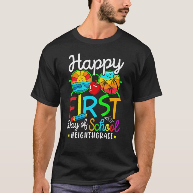 Camiseta Feliz Primer Día Del Stud De Gafas De Sol De Octav (Anverso)