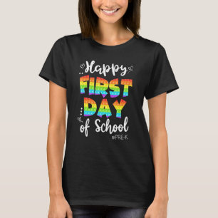 Camiseta Feliz Primer Día Escolar Poppin Pre K Preescolar B