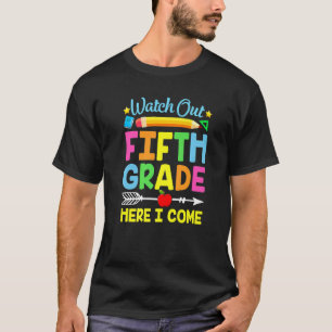 Camiseta Feliz primer día lindo cuidado quinto grado aquí I