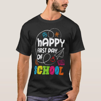 Camiseta Feliz Primer Maestro Estudiante Jardín de Infancia