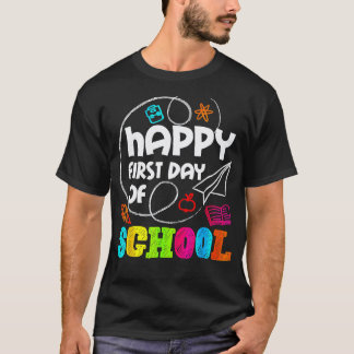 Camiseta Feliz Primer Maestro Estudiante Jardín De Infantes