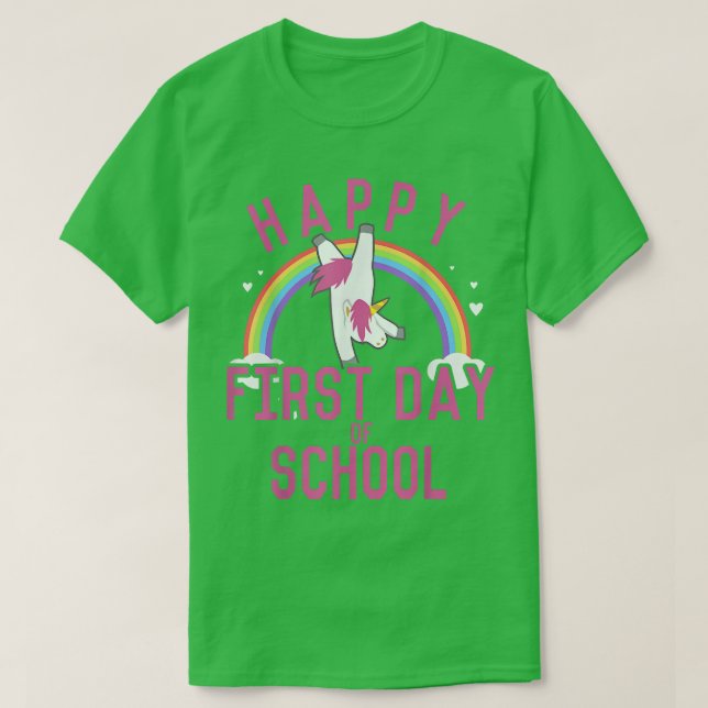 Camiseta Feliz primero de la escuela (Diseño del anverso)