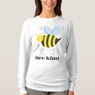 Camiseta Feliz princesa de abejas con corona y lema Bee Kin
