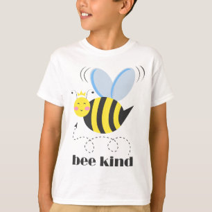 Camiseta Feliz princesa de abejas con corona y lema Bee Kin