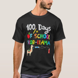 Camiseta Feliz Prob Llama Maestro y 100 Días De Escuela St