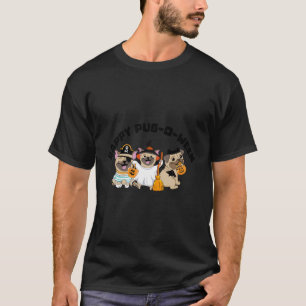 Camiseta Feliz Pug-O-Ween Cute Costumes Pug Perro Halloween