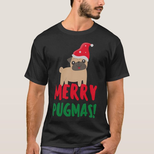 Camiseta Feliz Pugmas - Navidad Pug (Anverso)