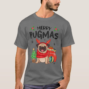 Camiseta Feliz Pugmas Perro Perro Perro Perro Navidades Nav