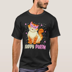 Camiseta Feliz Purim Cat Disfraces Purim Judío Presenta