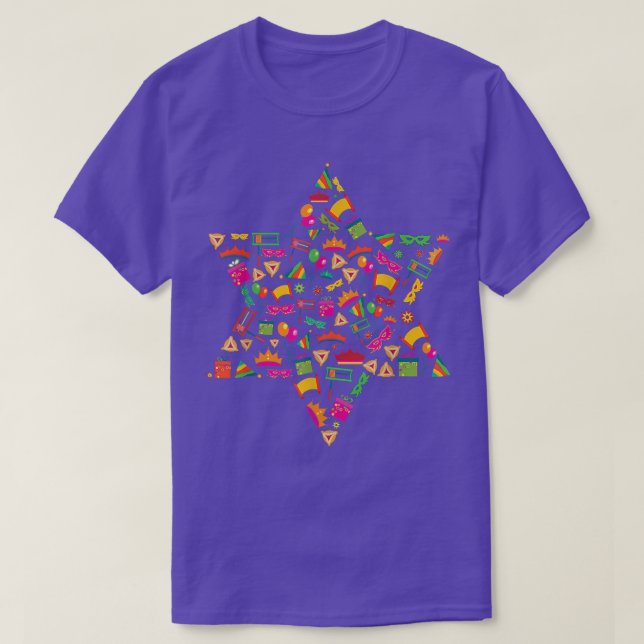 Camiseta Feliz Purim Costume Idea Divertida Festividad Judí (Diseño del anverso)